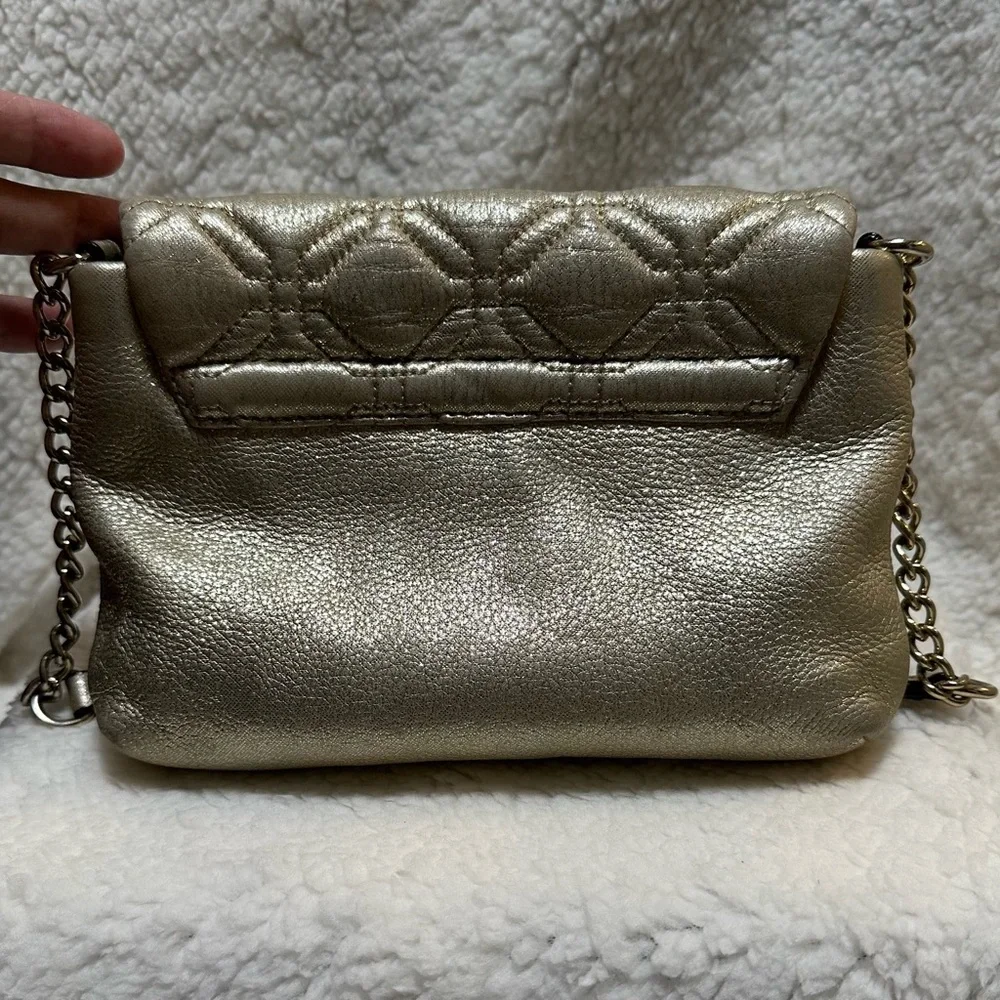 Kate Spade Astor Court Naomi Quilted Leather Crossbody Bag Gold Tone